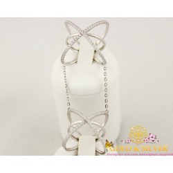 Серебряное кольцо фаланговое (двойное) 380162с